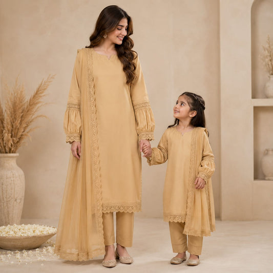 Saiqas Collection® Beige Family Twinning Three-Piece Sui