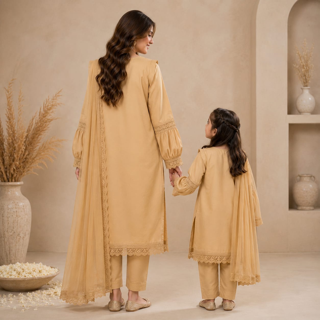Saiqas Collection® Beige Family Twinning Three-Piece Sui