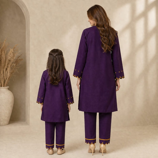 Saiqas Collection® Royal Purple Family Twinning Two-Piece Suit