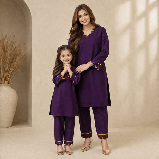 Saiqas Collection® Royal Purple Family Twinning Two-Piece Suit